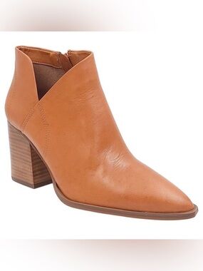 Women’s AREZZO Cora low block heel ankle boots- Seiva brown leather. Size 8.5